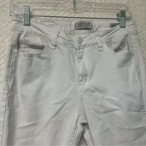 Judy Blue Light White Denim Jeans Size 29 Good Condition Skinny Fit - Picture 3 of 7